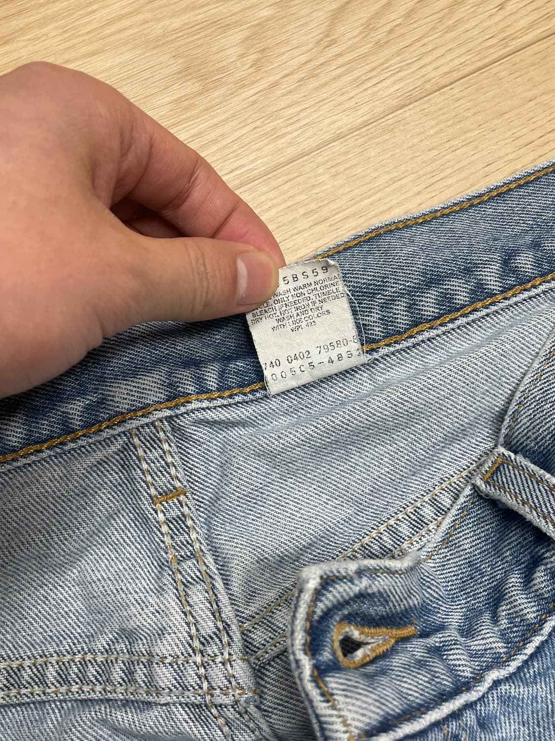 (36x34)90s 리바이스 505 연청 상품이미지3