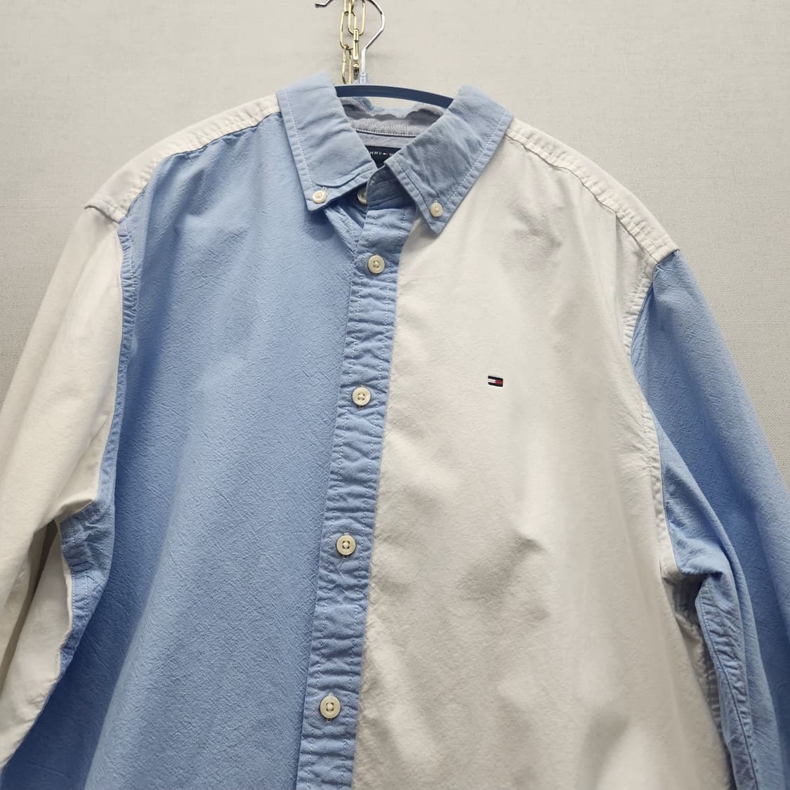 타미힐피거 컬러블록 로고 셔츠 M(L) 상품이미지2
