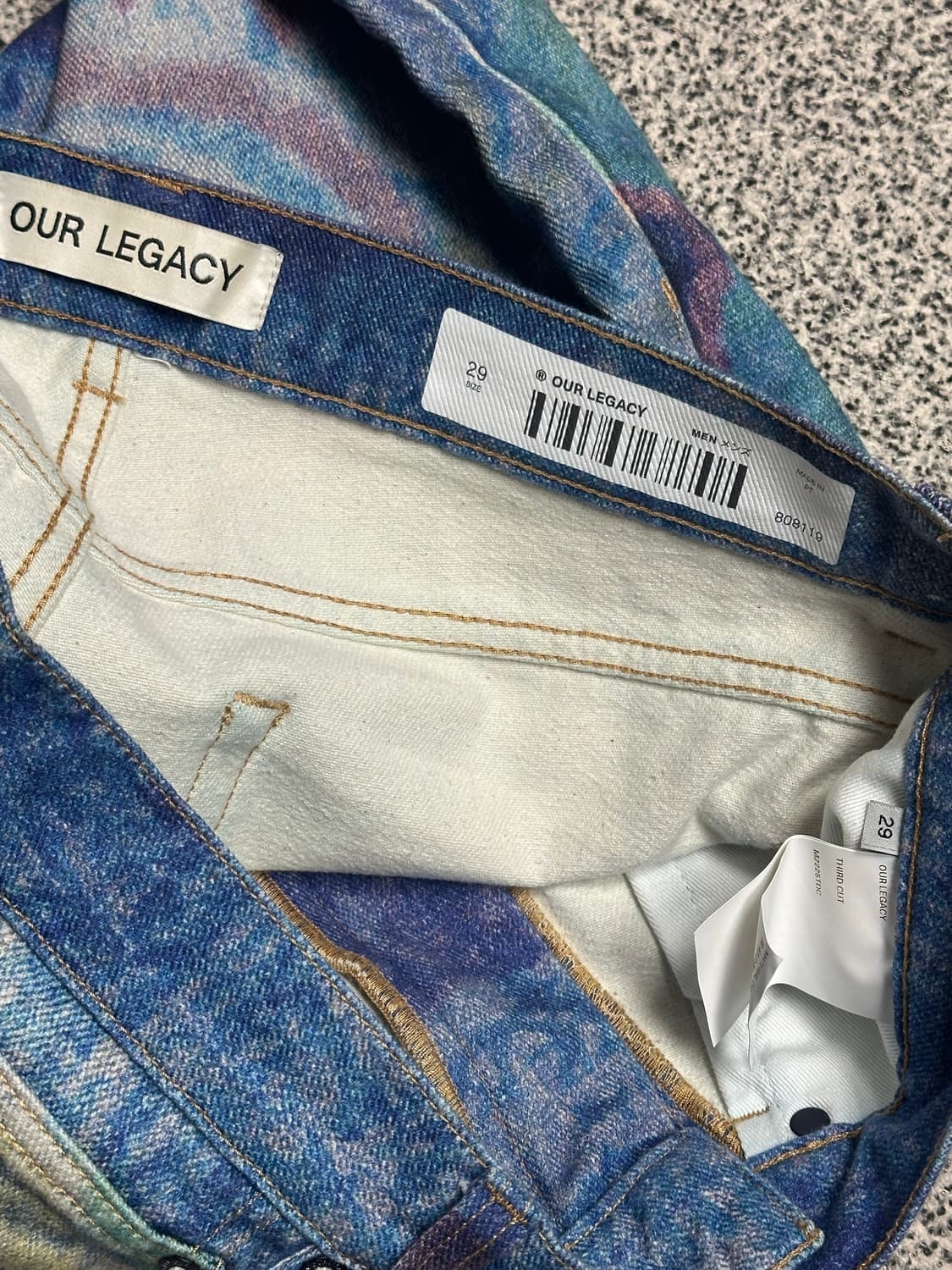 [29] 아워레가시 서드컷 디지털 초크 플라워 데님 상품이미지4