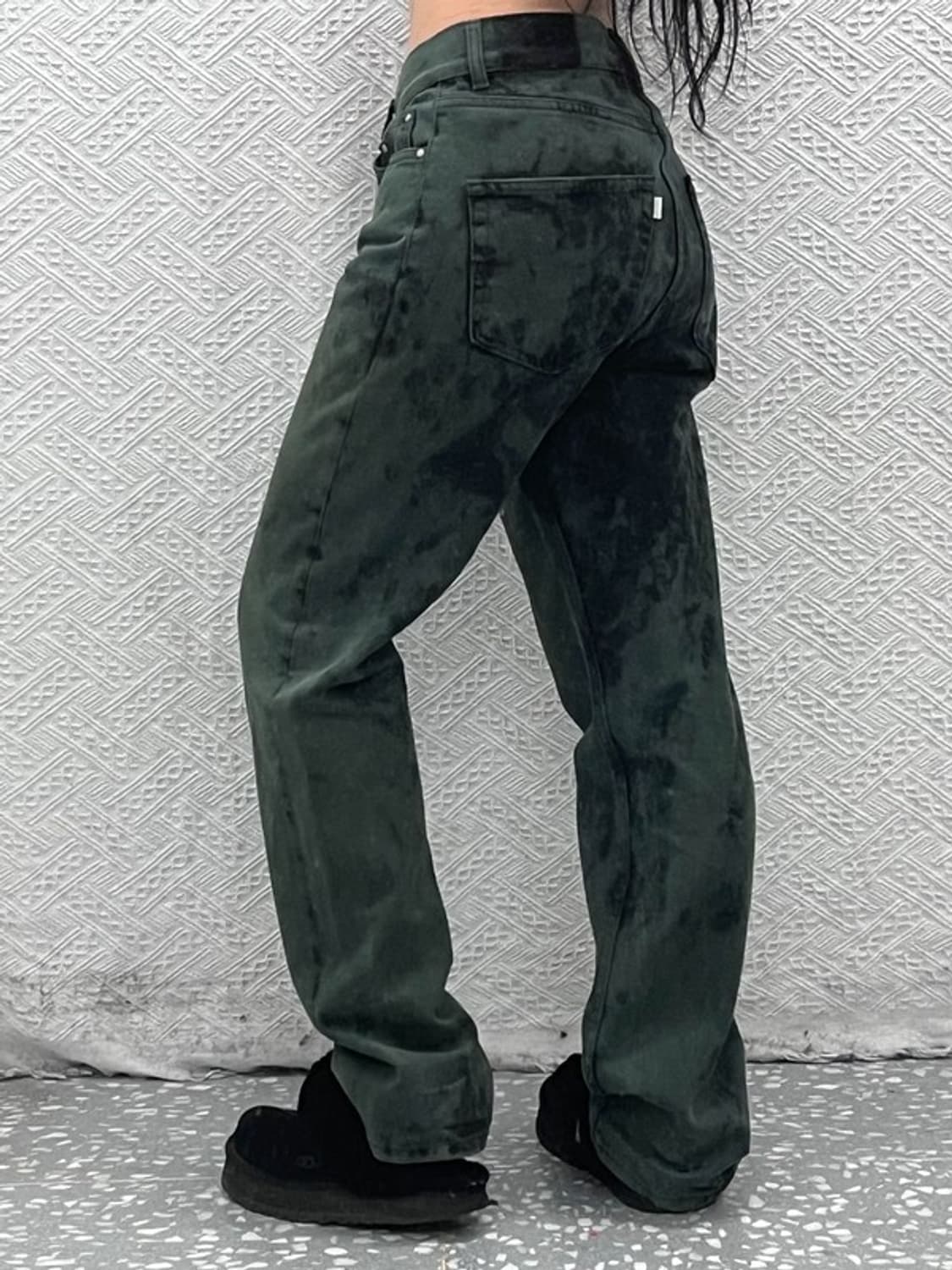 친다운 그런지 아메카지 타이다이 딥그린 데님팬츠 S/M C08465 상품이미지2