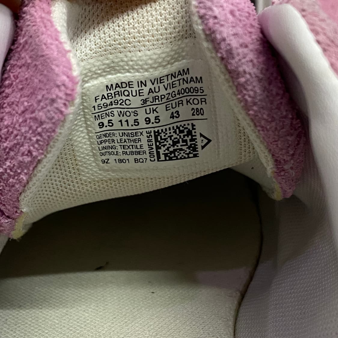 컨버스 원스타 핑크 스웨이드 스니커즈 b3397 상품이미지3