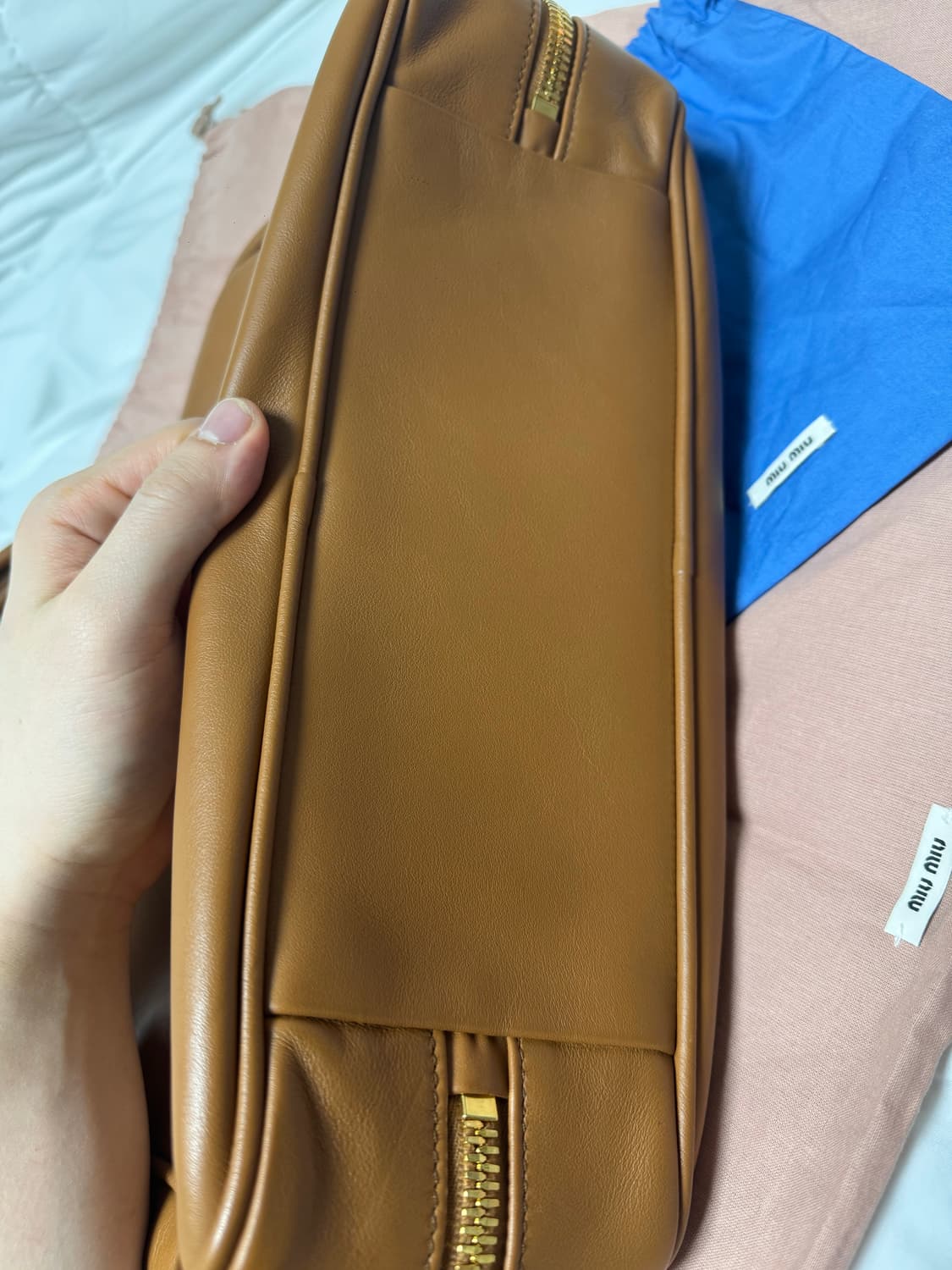 미우미우 5BB117 가죽 보 백 라지 상품이미지4