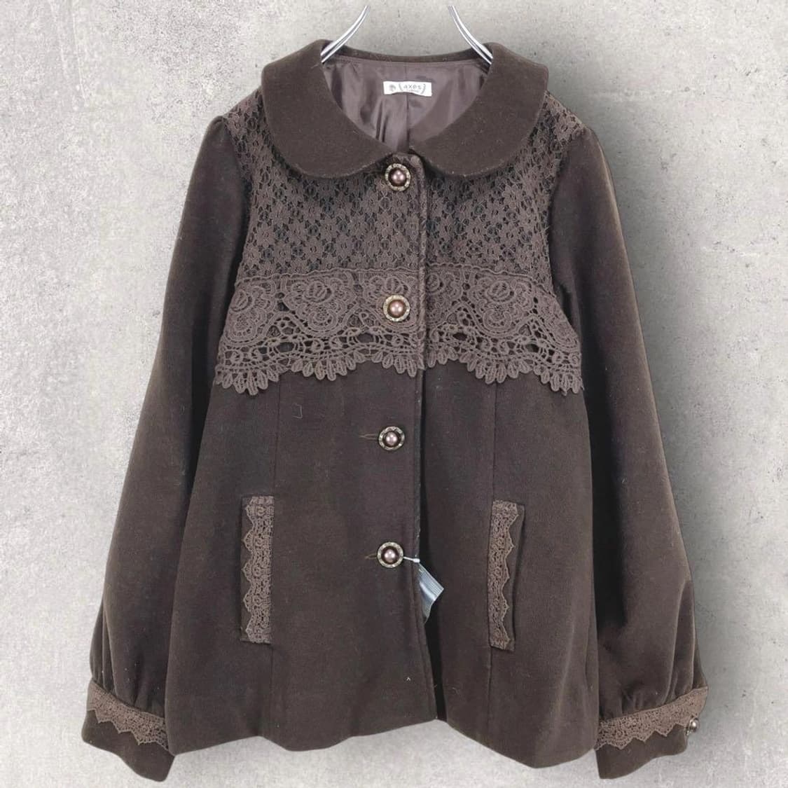 엑시즈팜 라떼갸루 다크 초코 코트 빈티지 상품이미지2