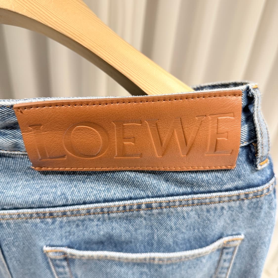 (A+/48) / 로에베 데님 아나그램 배기 데님 진 블루 상품이미지6