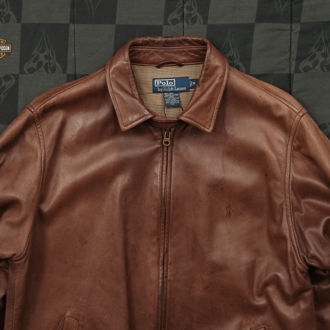 랄프로렌 레더 자켓 브라운 L B13 상품이미지2