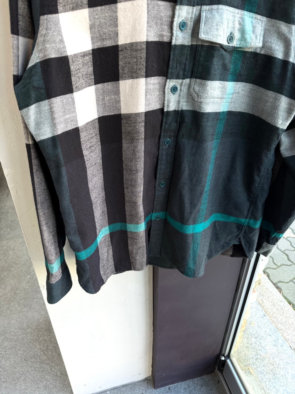 L/ 버버리 노바체크 코튼니팅 셔츠자켓 상품이미지4