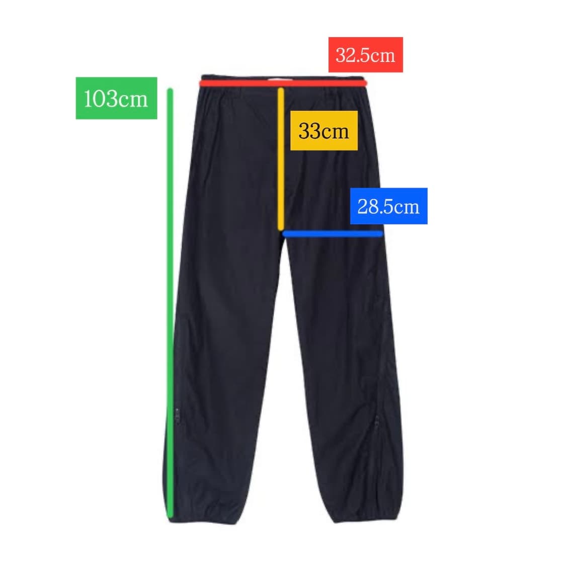 산산기어 지퍼팬츠 블랙 22fw 상품이미지2