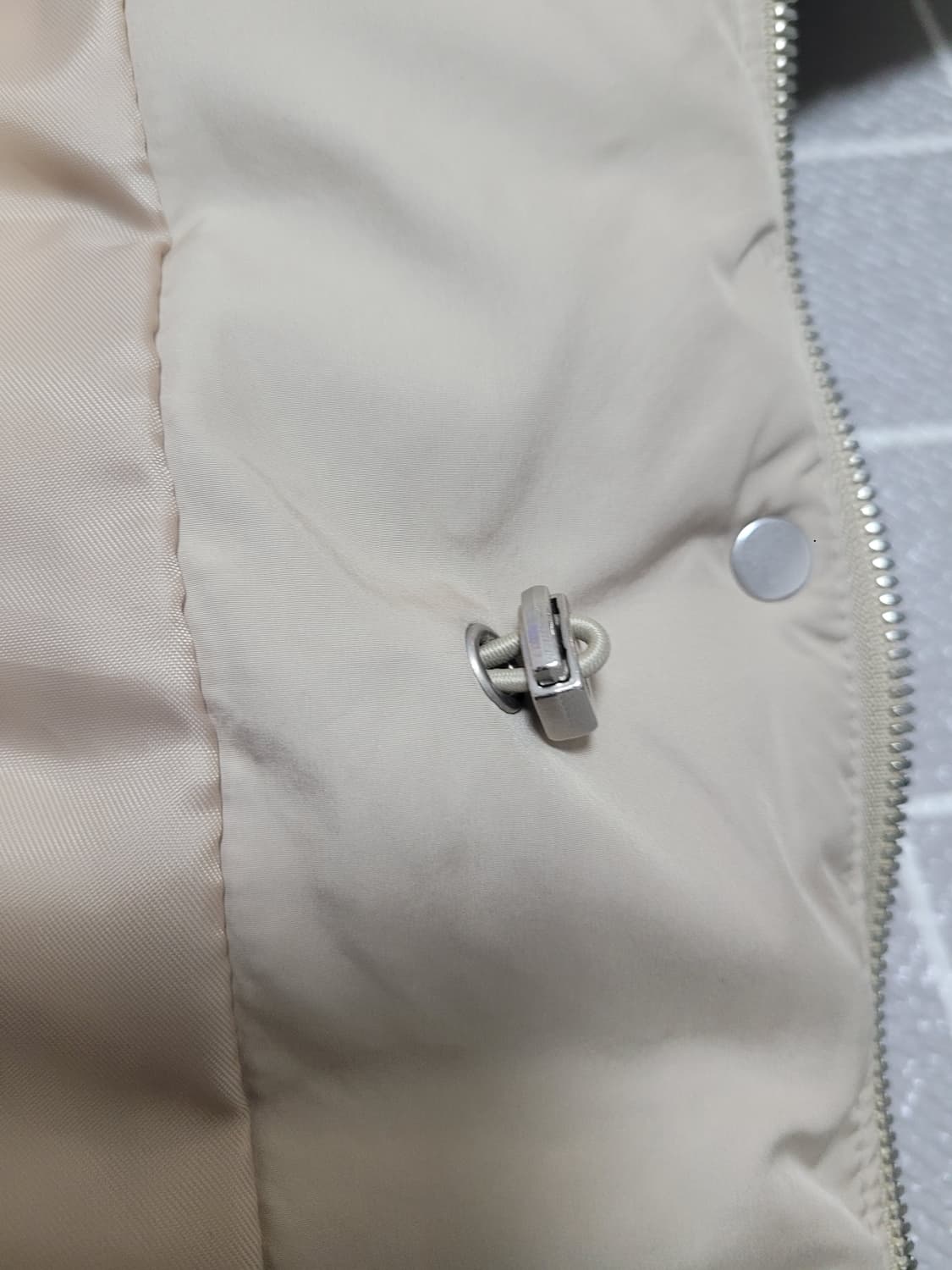 maje 마쥬 양가죽 퀼팅 배색 덕다운 패딩1 (S-55) 상품이미지5