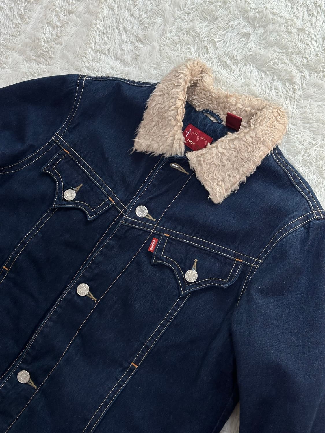 리바이스 TYPE 1 JEANS 양털 데님 자켓 105 상품이미지2