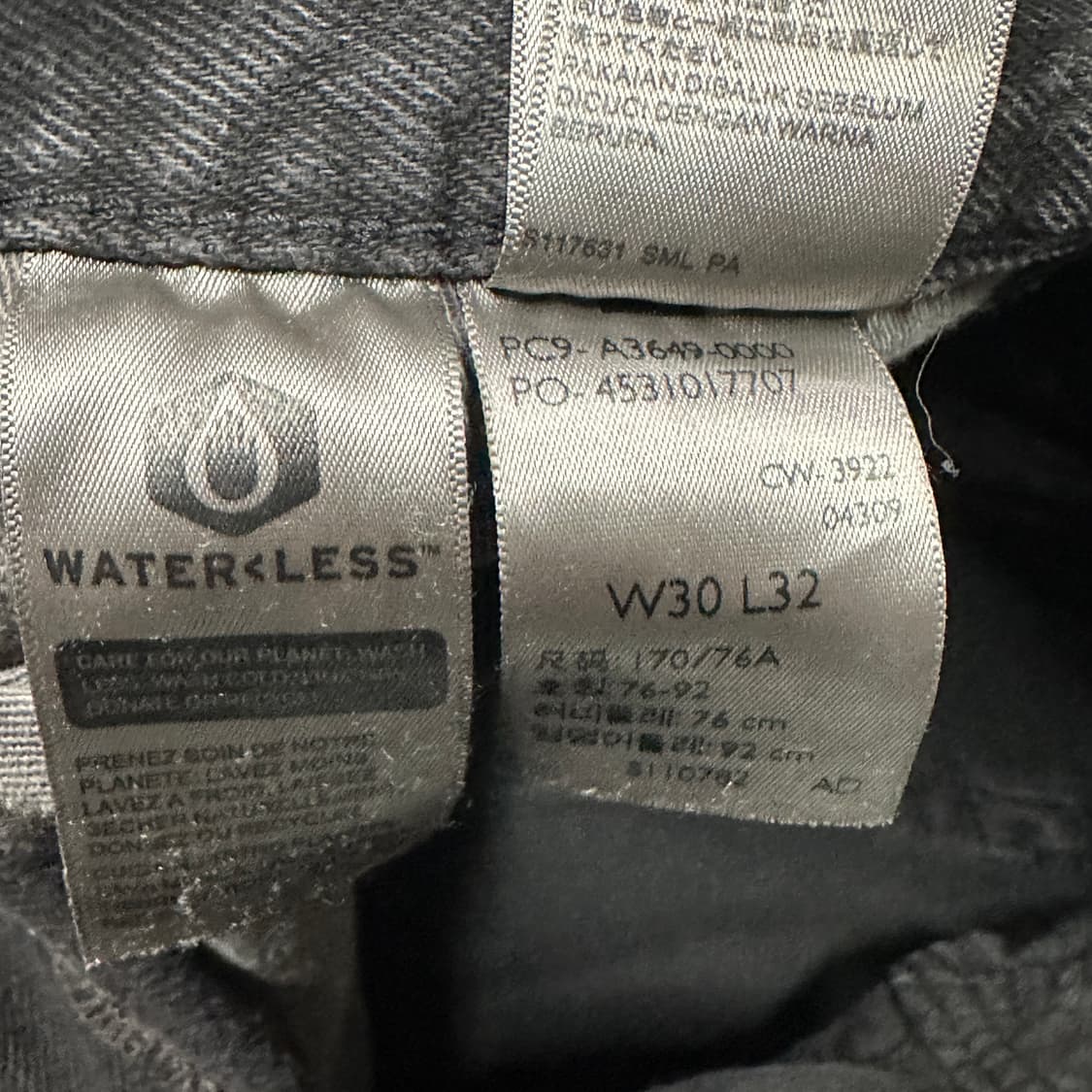 리바이스 신형 흑청 데님팬츠  상품이미지7