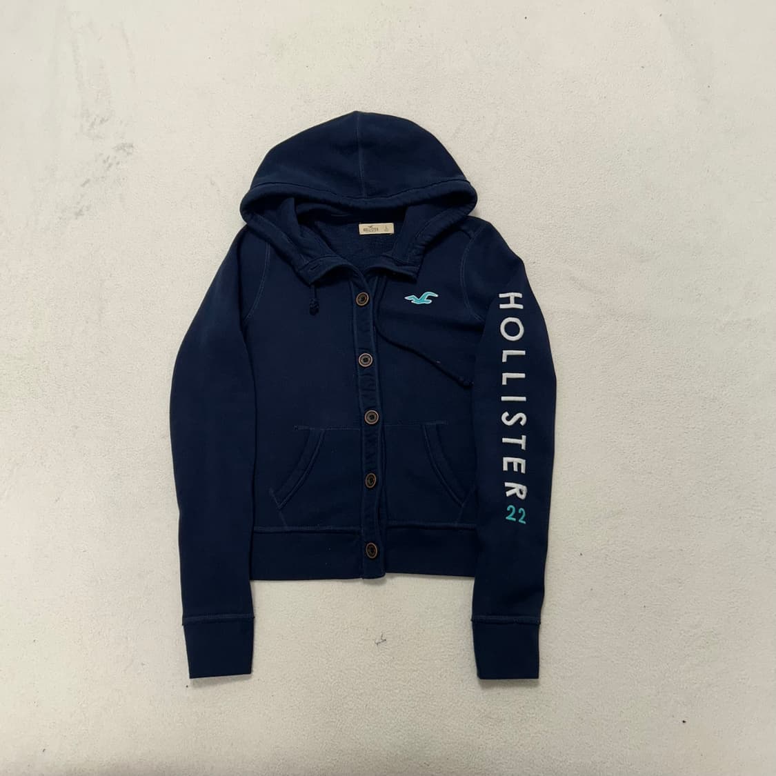 Hollister navy button hoodie 상품이미지4