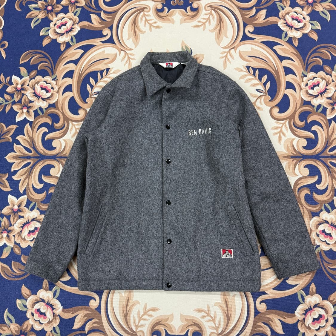 (L)JPN 벤데이비스 Bendavis 울 바시티 자켓(차콜) 상품이미지1