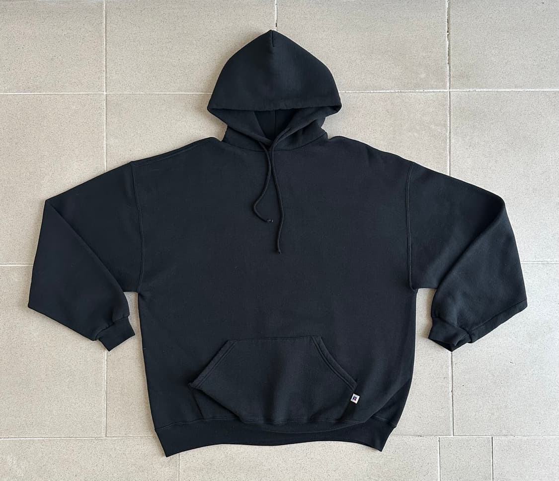 90s 빈티지 러셀 후드 블랙 XXL 상품이미지1