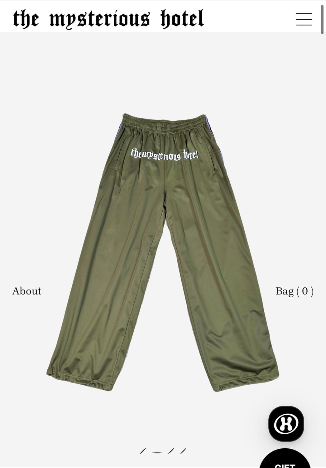 더 미스테리어스호텔 MIX JERSEY PANTS 카키 상품이미지2
