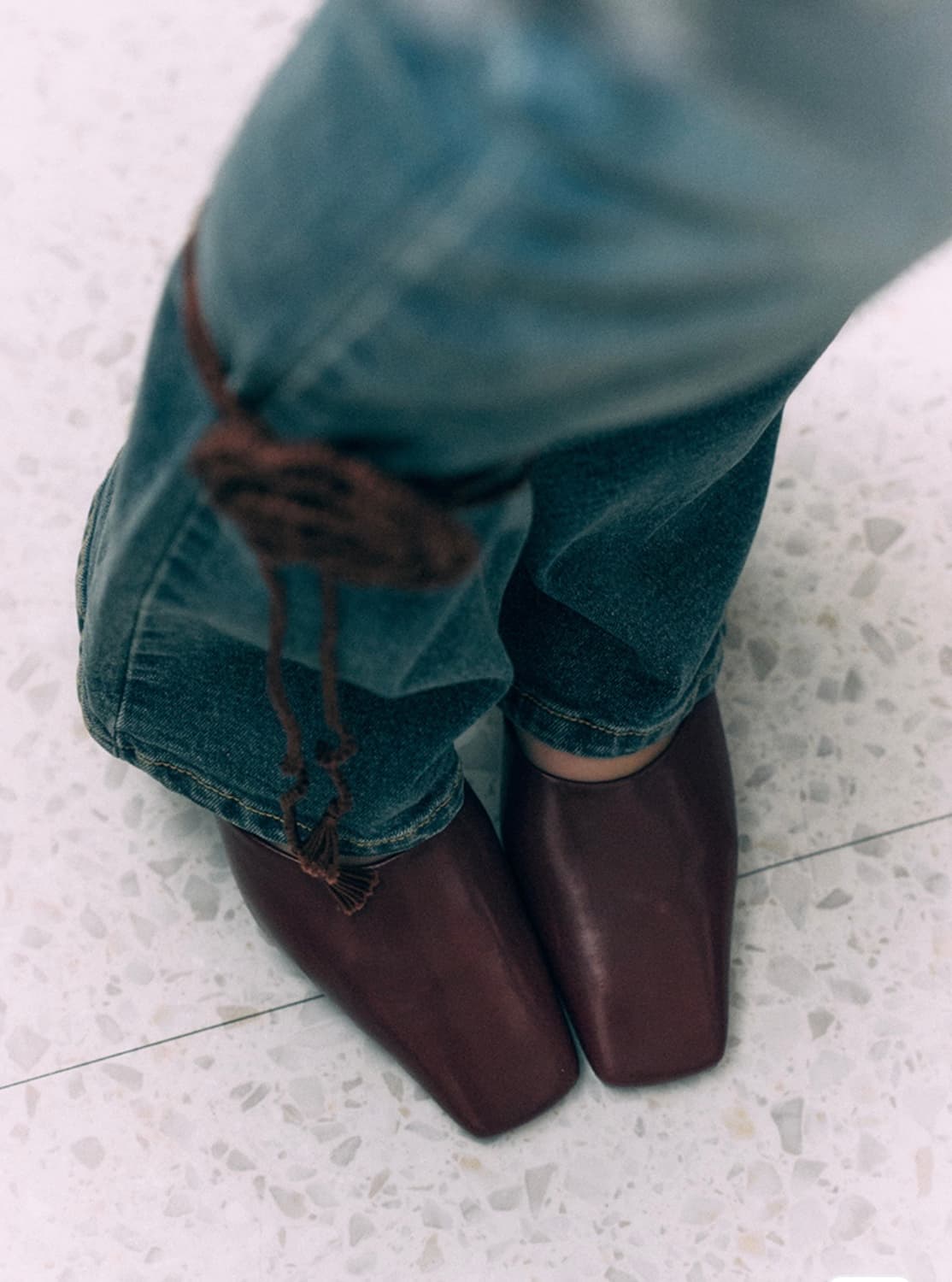 무드나잇 에린 스퀘어 키튼힐 뮬 3cm 버건디 오픈와이와이 상품이미지1