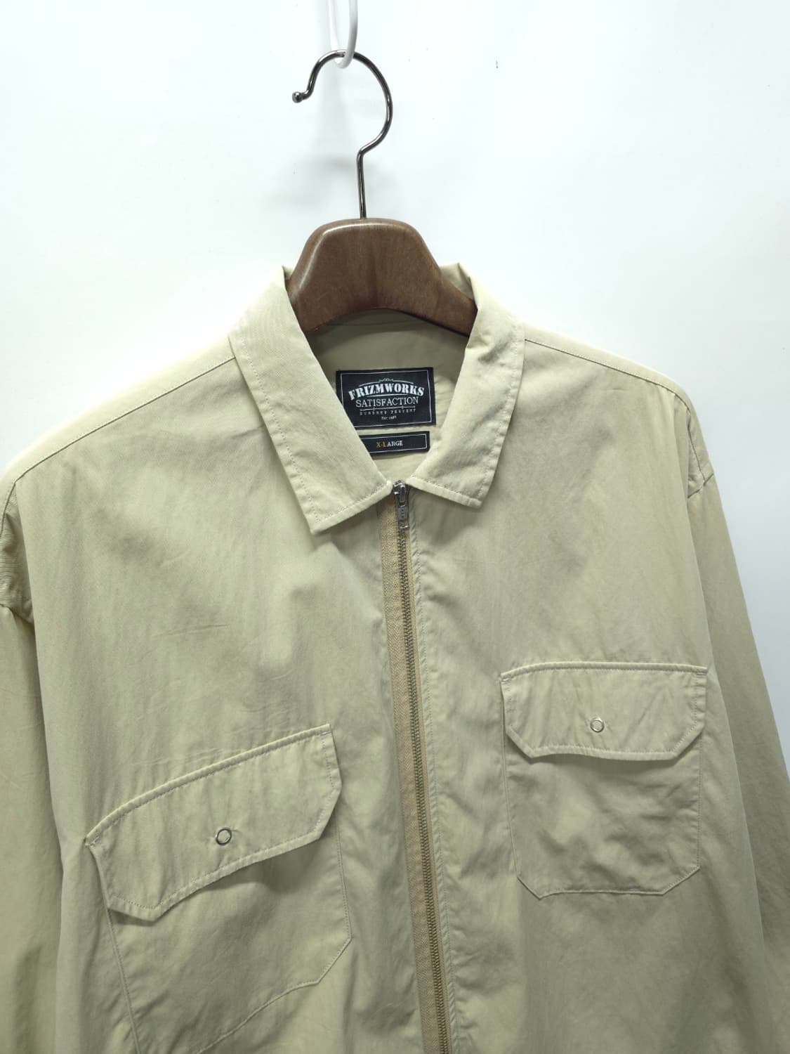 프리즘웍스 오버핏 베이지 셔츠자켓 (105~110) 상품이미지4