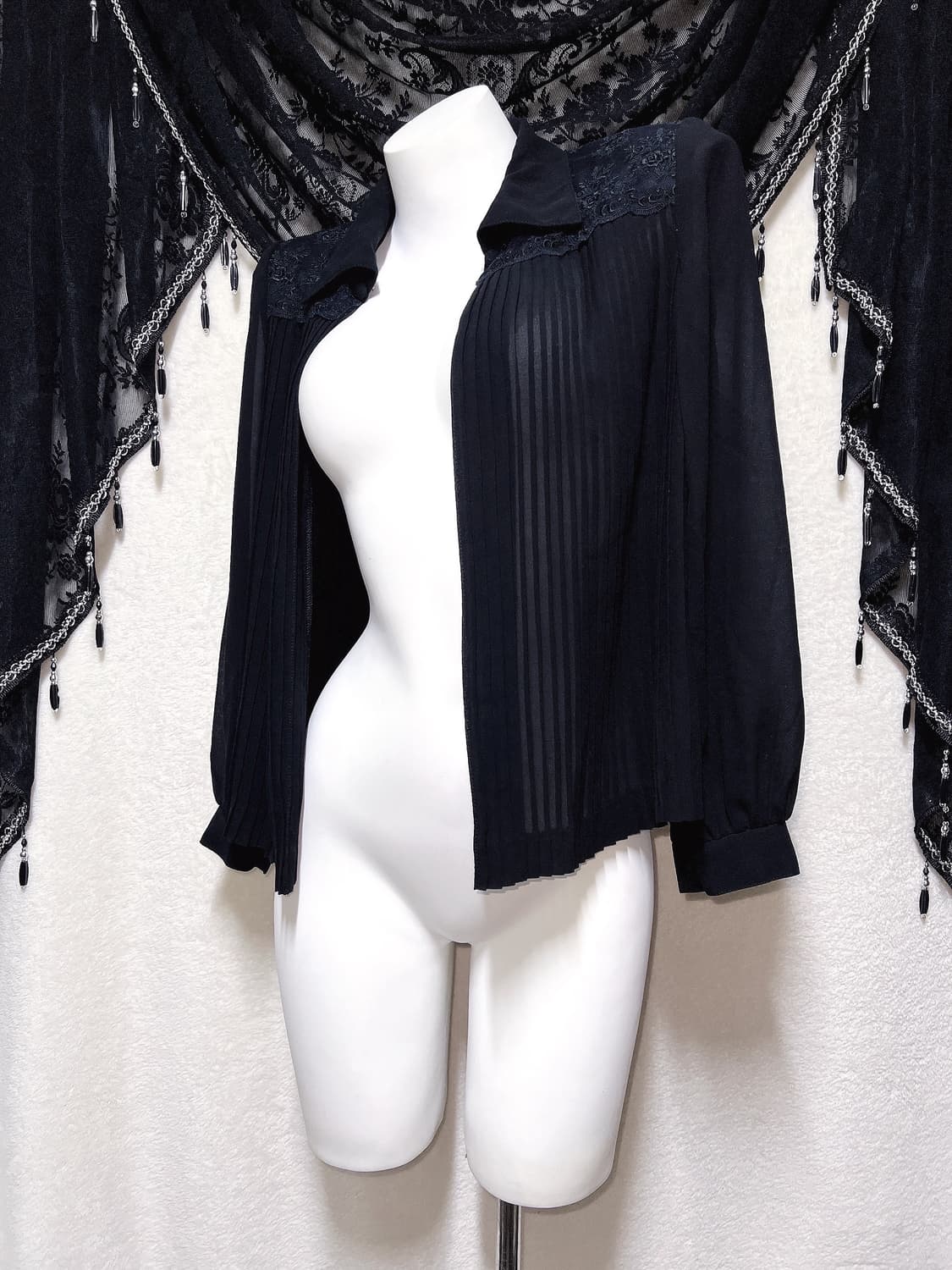 로맨틱고딕 고스로리 펑크 시스루 레이스 볼레로 쉬폰가디건 핀터 오리엔탈 상품이미지4