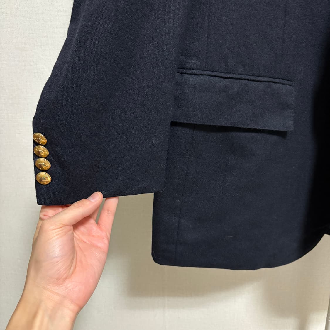 폴로 랄프로렌 투버튼 울 금장 블레이저 / 네이비, XL 상품이미지4