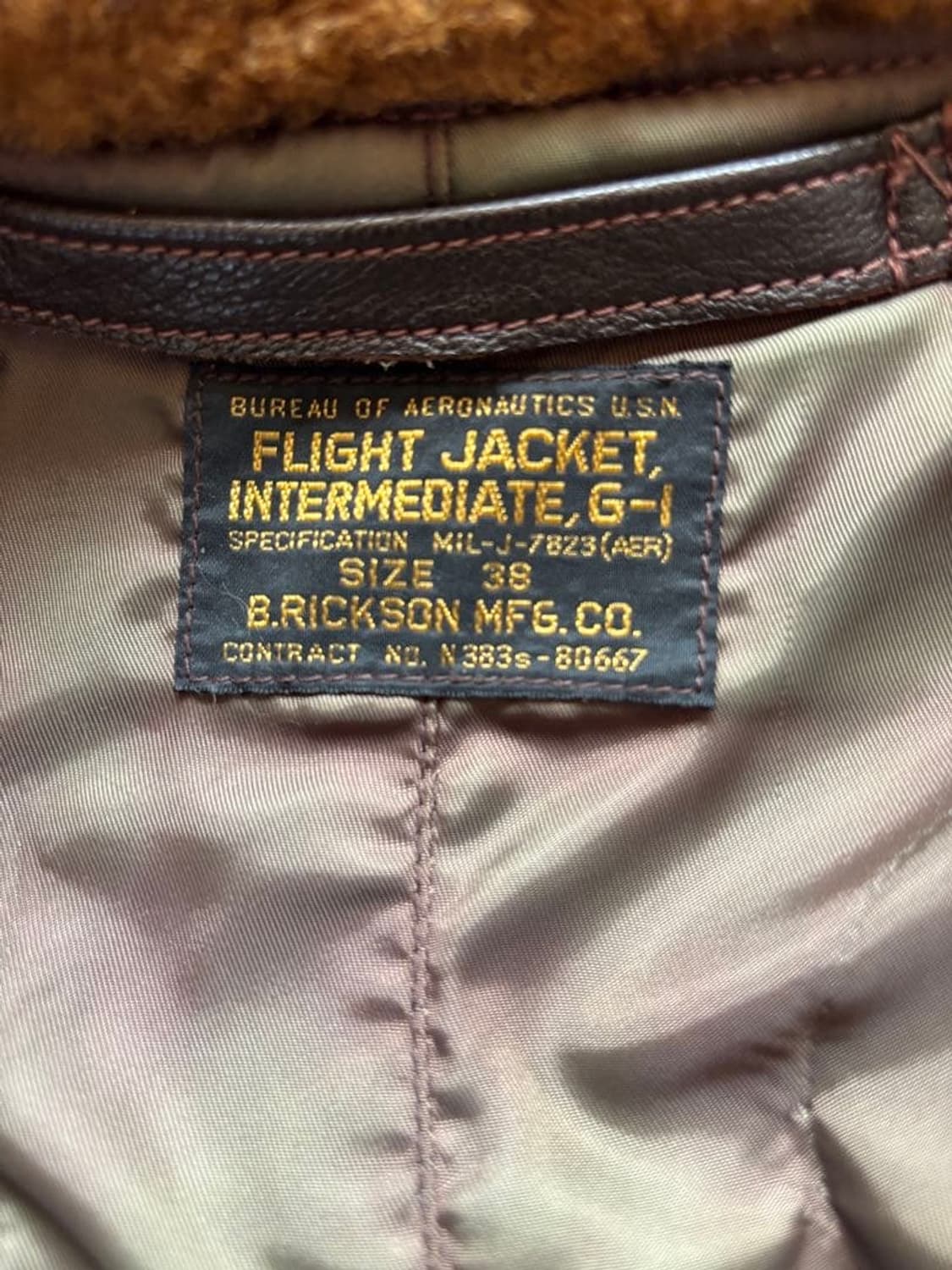 (38) 버즈릭슨 G-1 가죽자켓 상품이미지4