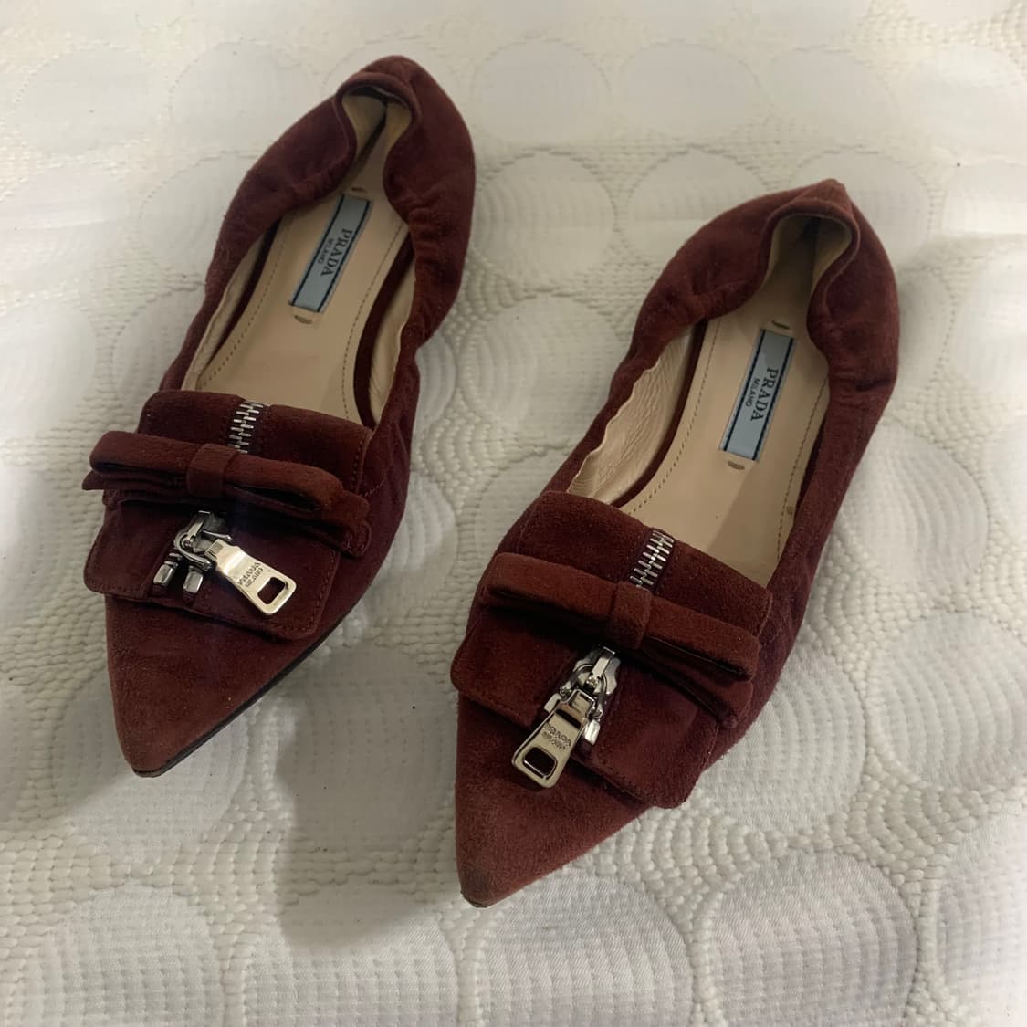 Prada 스웨이드 플랫슈즈 상품이미지2