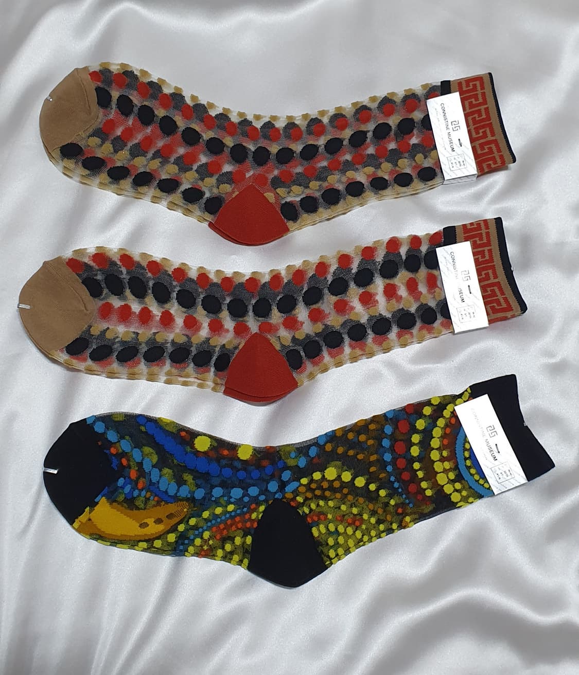 옐로우 레드 도트 CONNISTINE MUSEUM 코니스틴 뮤지엄 양말  상품이미지5