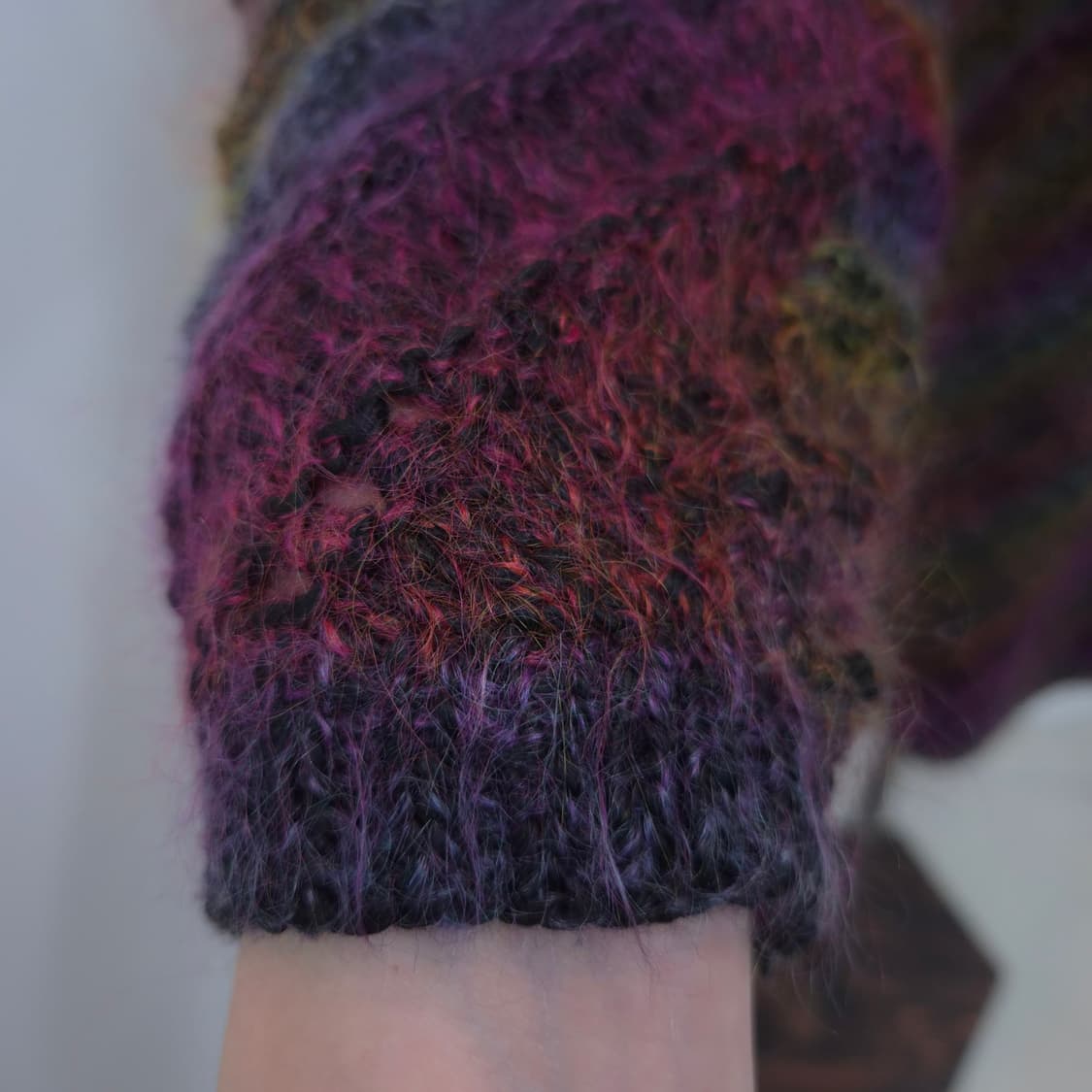 멀티 스트라이프 모헤어 니트 원피스형 스웨터 상품이미지6