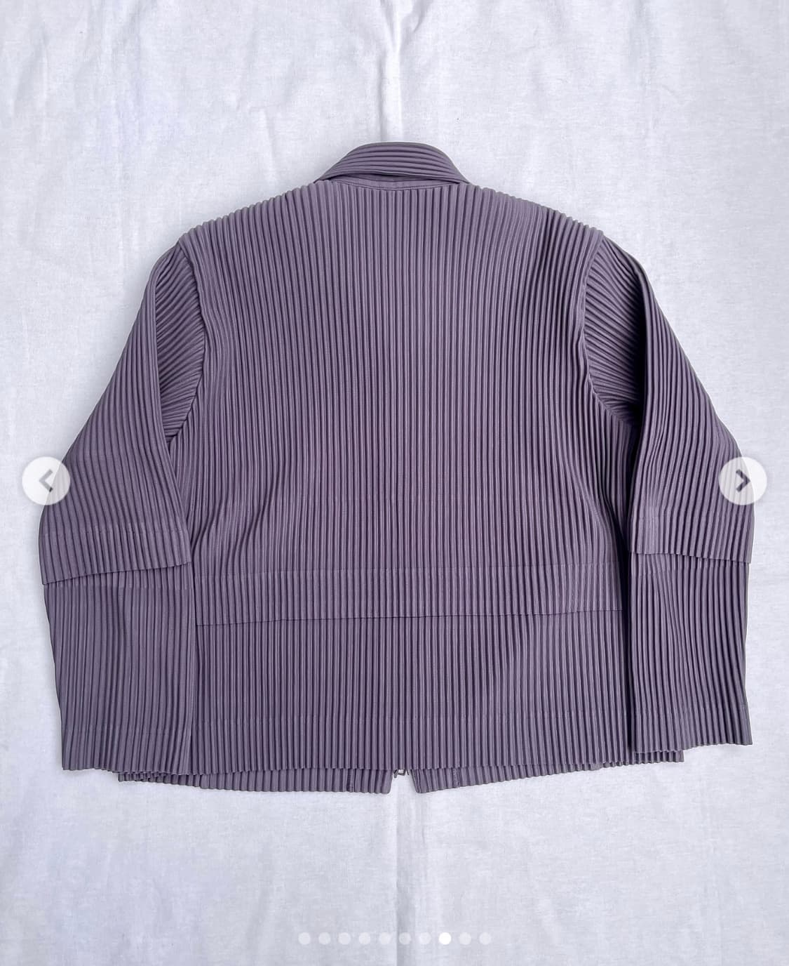 (2)옴므플리세 플리츠 집업 자켓 퍼플그레이 상품이미지2