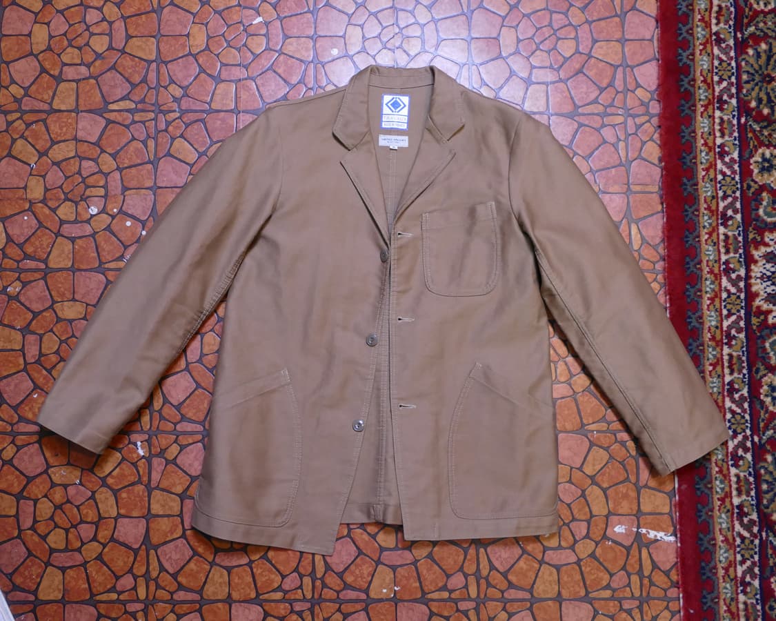 [M] 유나이티드 애로우즈 X 트라보 프렌치 워크 자켓 브라운 컬러 상품이미지2