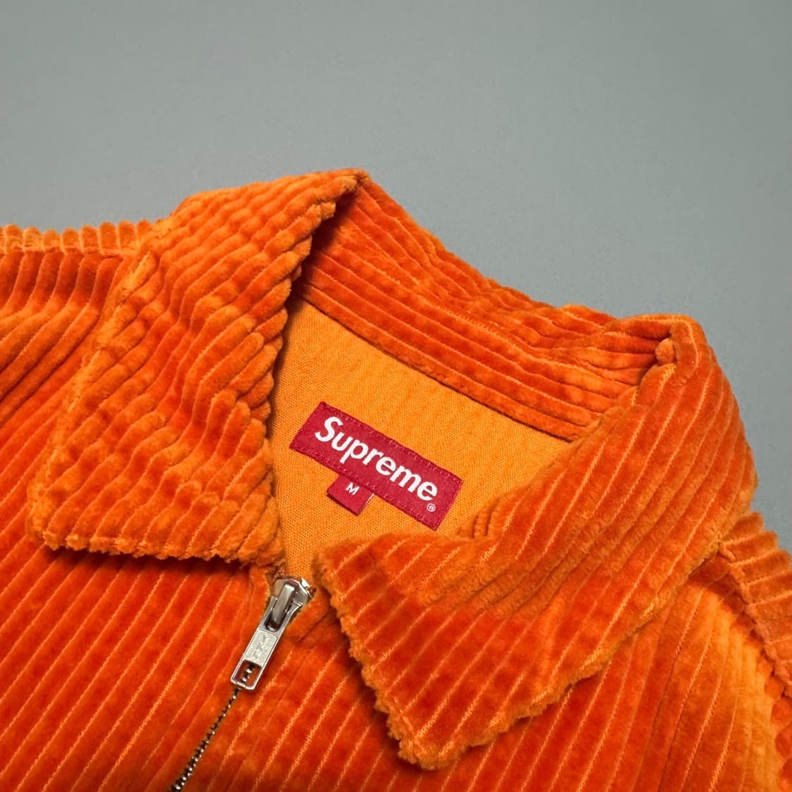 슈프림 20ss week6 오렌지 와이드웨일 코듀로이 집업 해링턴 자켓 상품이미지3