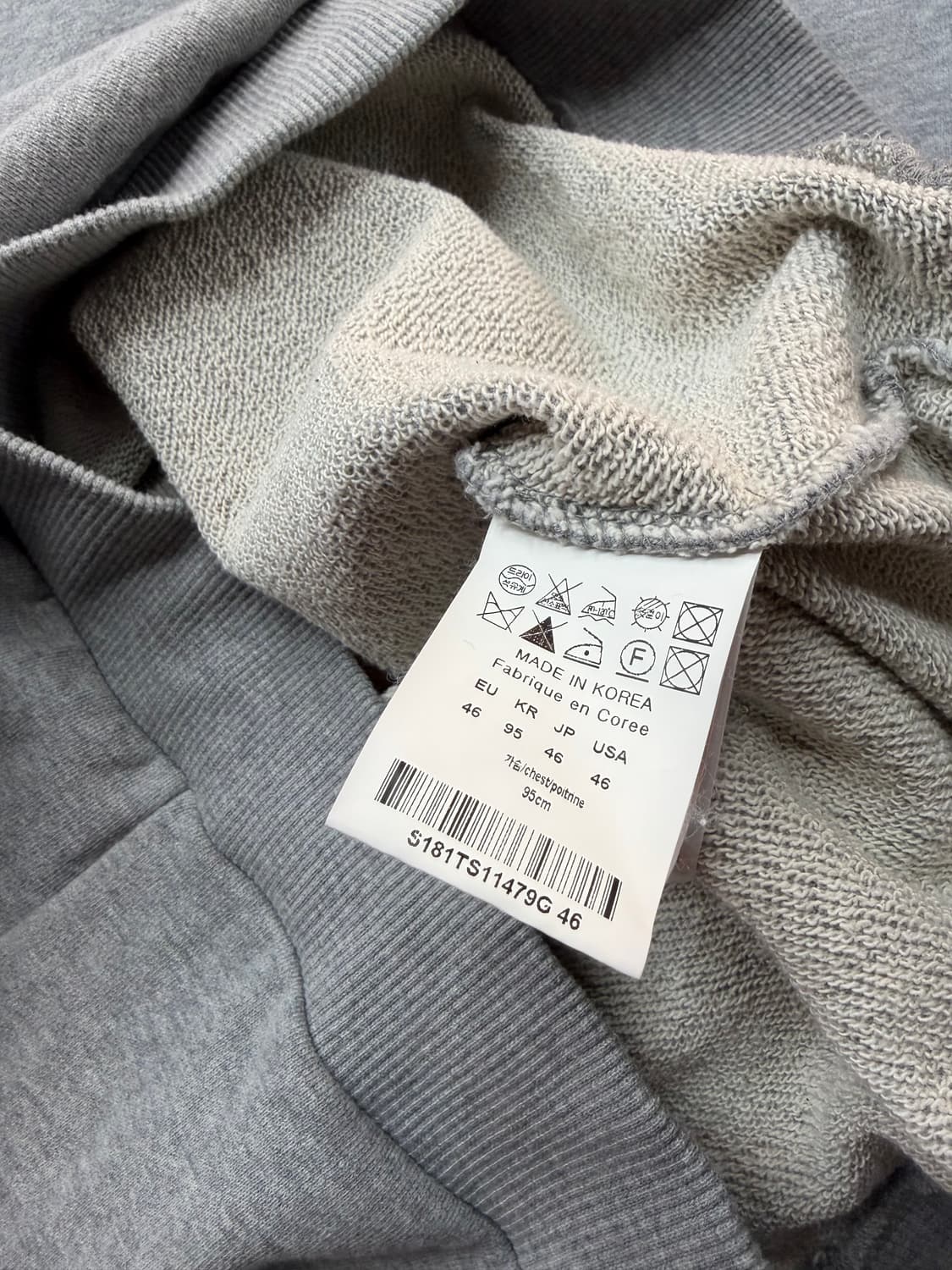 .46/ 솔리드옴므 백로고 셔츠레이어링 맨투맨 상품이미지9