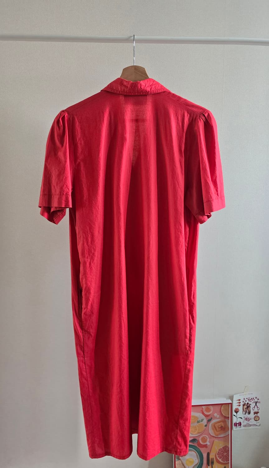 유럽 vintage 비비드 컬러버튼 셔츠 원피스 made in italy 상품이미지5