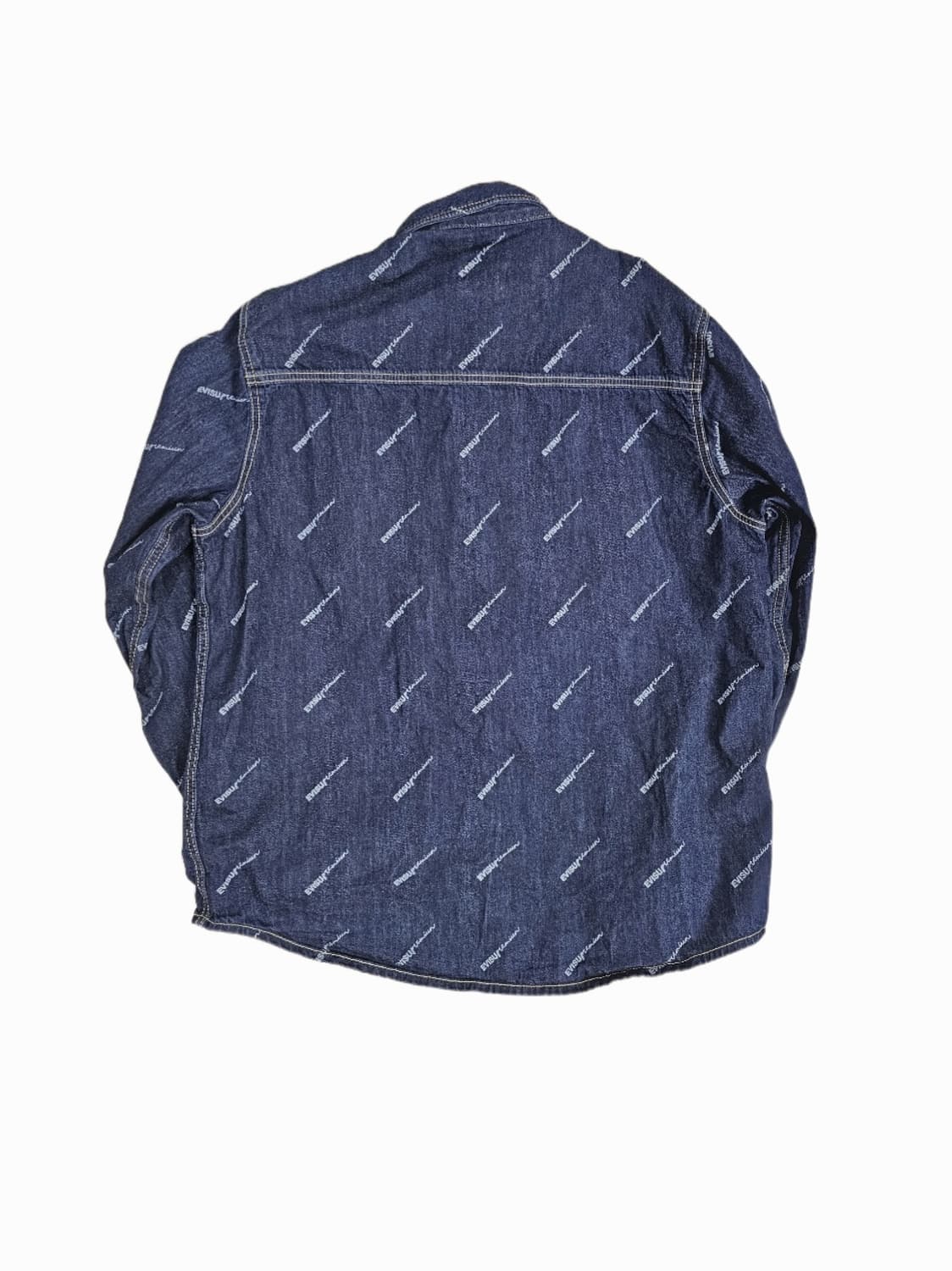 [105] 90s 올드스쿨 에비수 올-오버 패턴 데님 워크 셔츠 상품이미지2