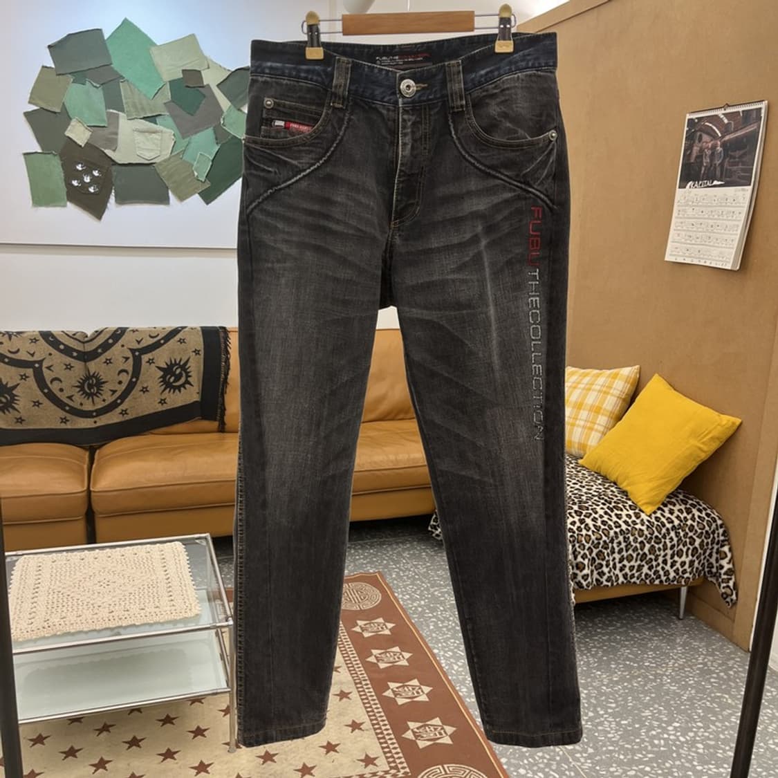 푸부 올드스쿨 스트릿 펑크 버튼포켓 데님팬츠 31인치 C10283 상품이미지3