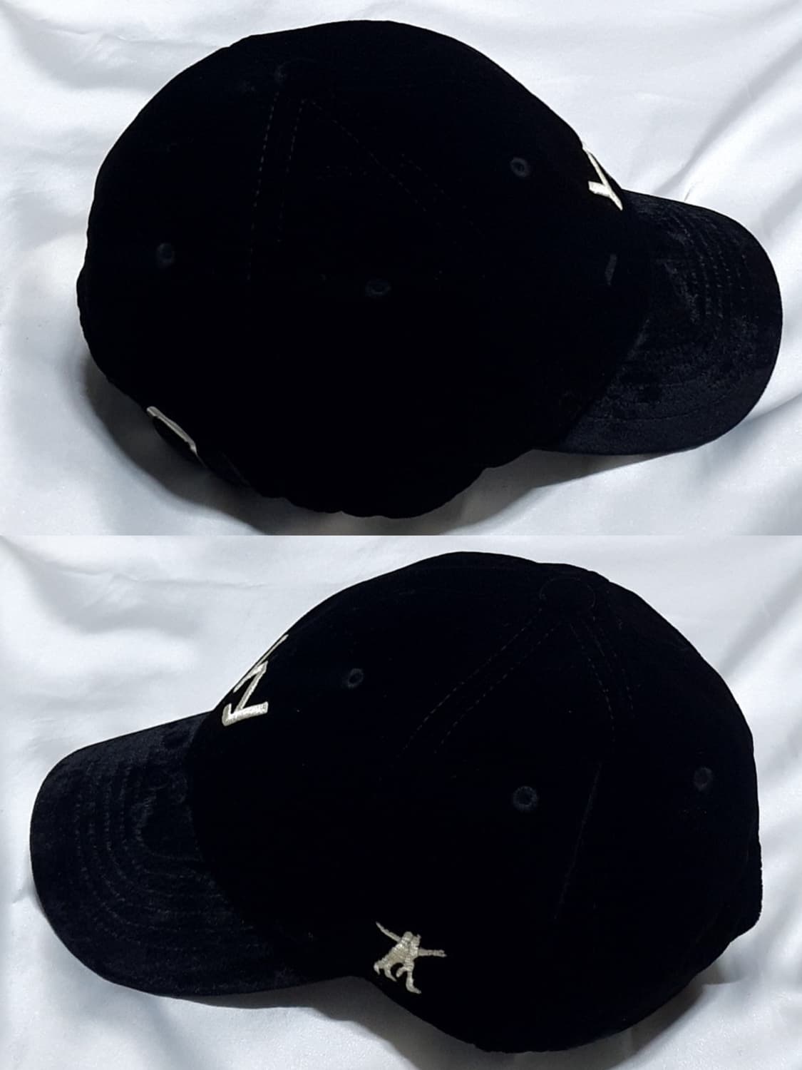 블랙 옐로우 오픈와이와이 벨벳 볼캡 모자 ㅎㅈ 상품이미지6