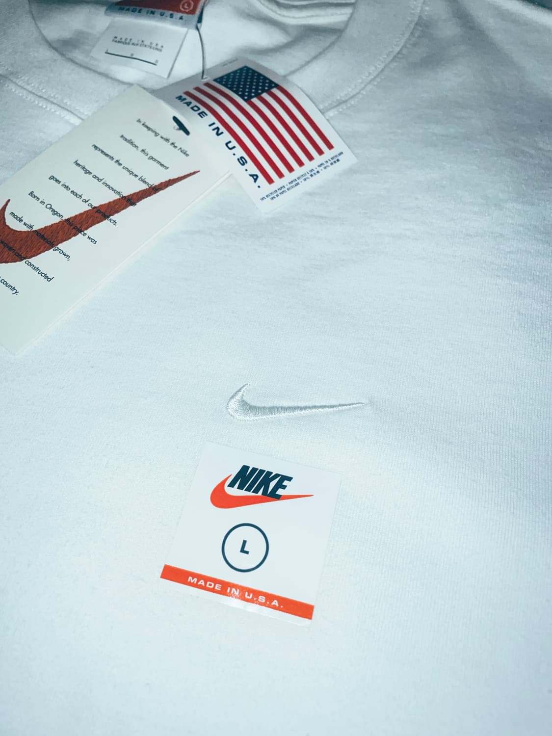 Nike made in USA white tshirt size L 상품이미지3