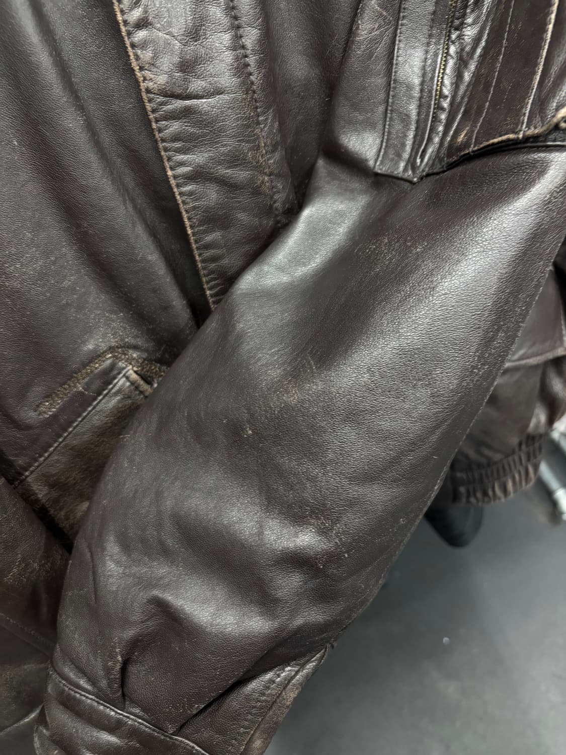 VTG 레더 봄버 자켓 상품이미지8