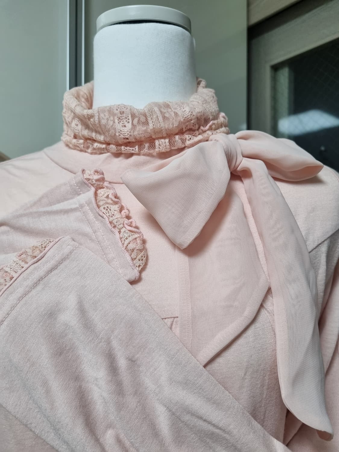 딸기우유 리본 레이스 목폴라티 엑시즈팜 리즈리사 양산형 히메갸루 상품이미지4