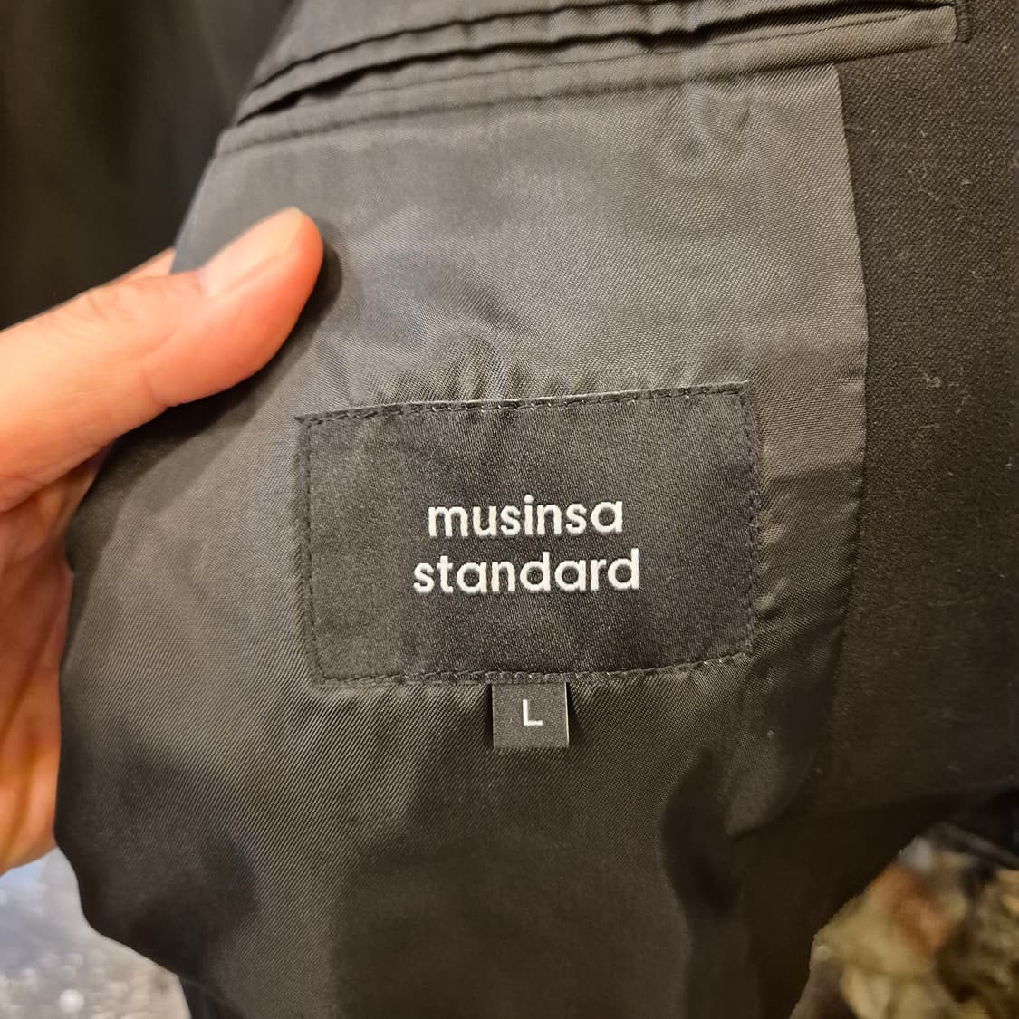 L~XL(착샷잇음) 무신사 블랙 블레이져  상품이미지5