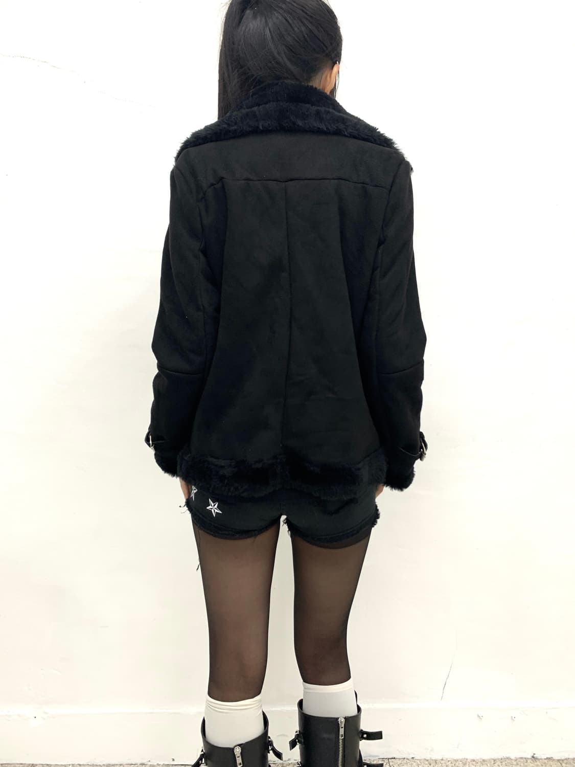 Anap fur trimmed black mustang   상품이미지3