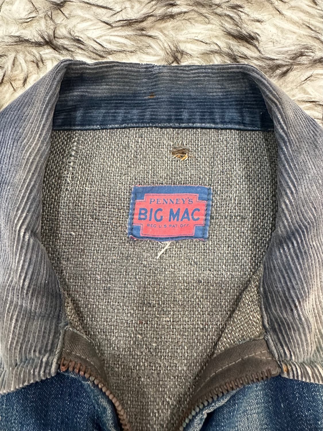 40s USA Big Mac Denim Work Jacket 상품이미지4