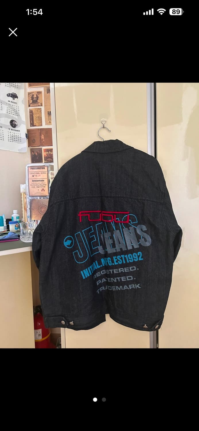 후부 데님 자수 자켓 상품이미지2