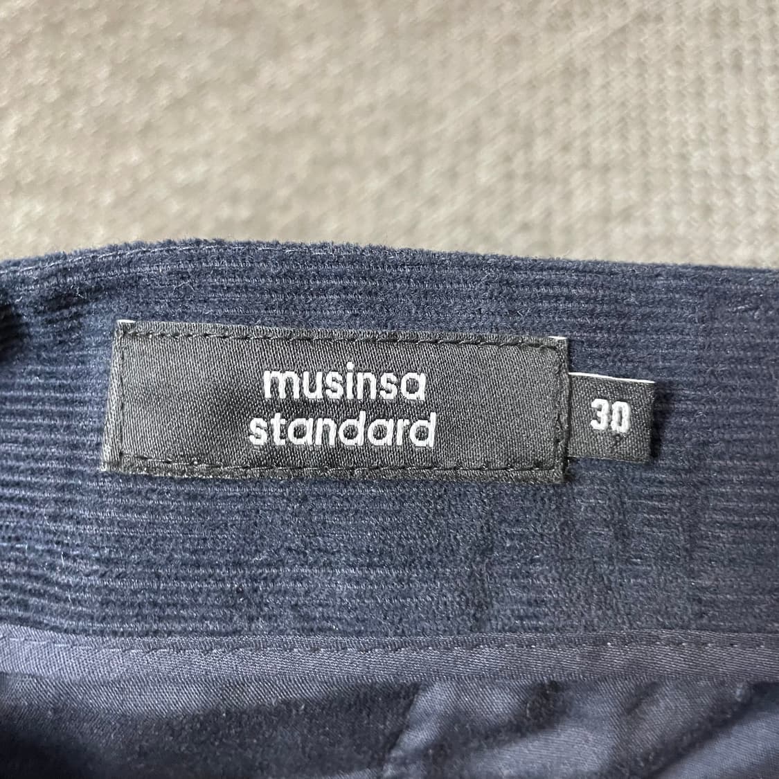 (30) 무신사 스탠다드 네이비 코듀로이 치노 팬츠 상품이미지5