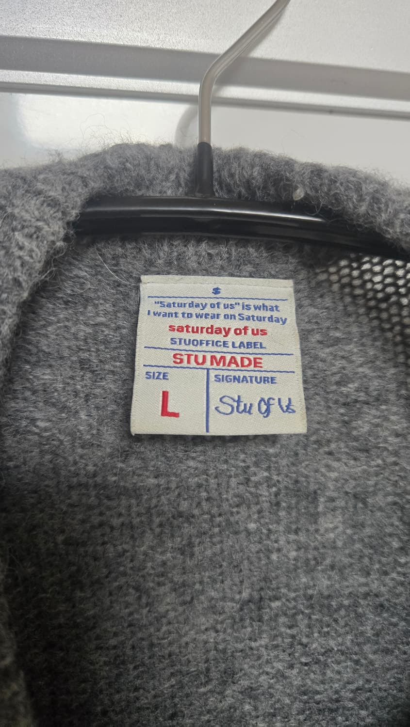 STU 라운드넥 가디건 라이트 그레이 (grey) L 상품이미지3