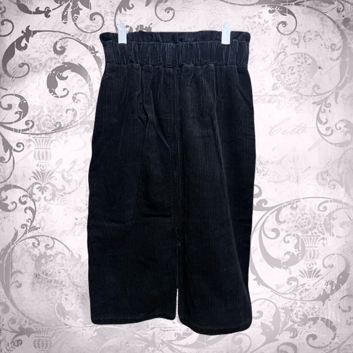 긱시크 프레피 코듀로이 미디스커트 상품이미지2