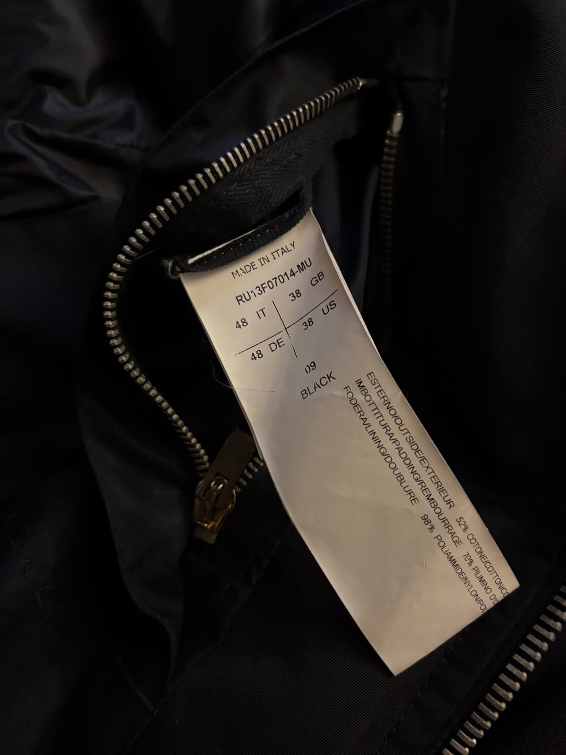 릭오웬스 몰리노 사선 패딩 상품이미지3