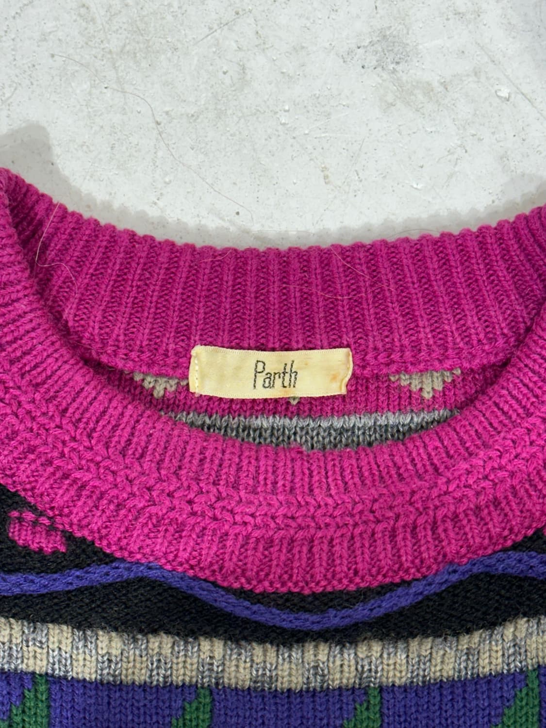 일본 빈티지 핑크 모리걸 케이블 니트 스웨터  상품이미지6