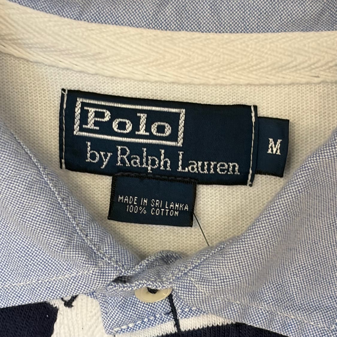레어 00s 미국 빈티지 폴로랄프로렌 스트라이프 럭비티 카라티 상품이미지5