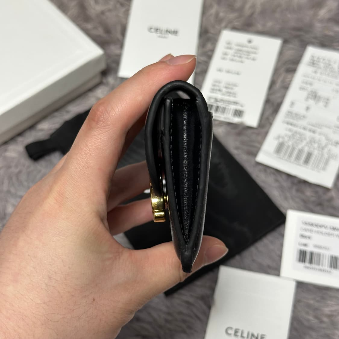 [풀구성] 셀린느 트리옹프 카드지갑 블랙 상품이미지4