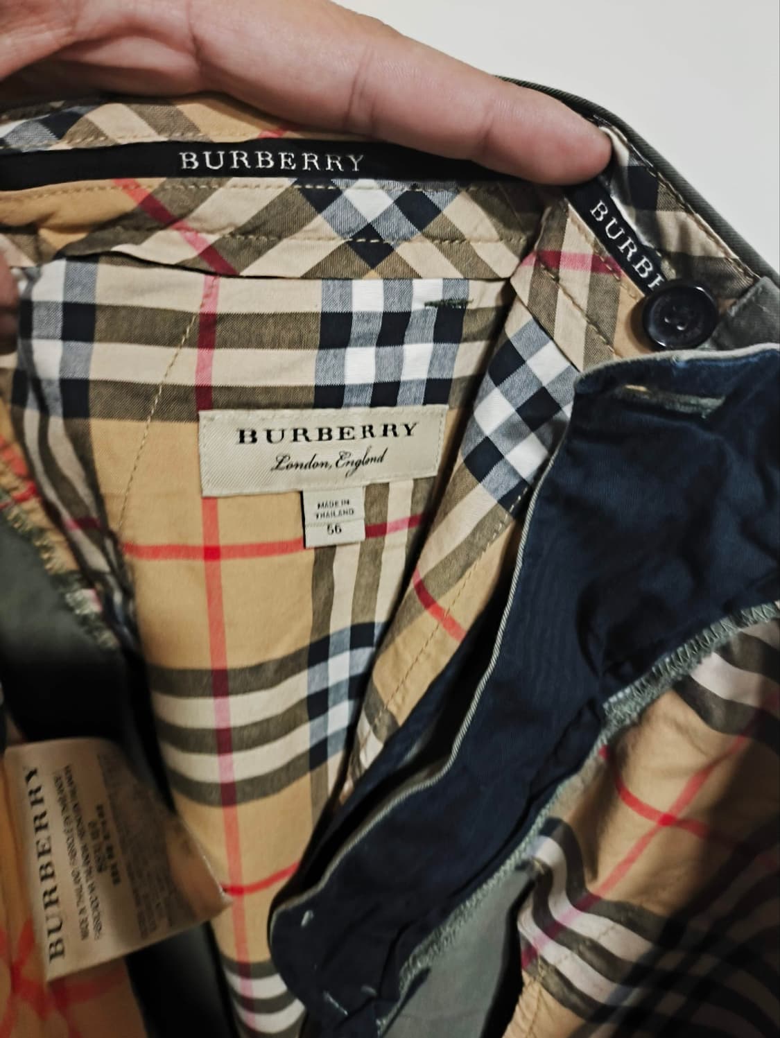37 버버리 면바지 카키 상품이미지6
