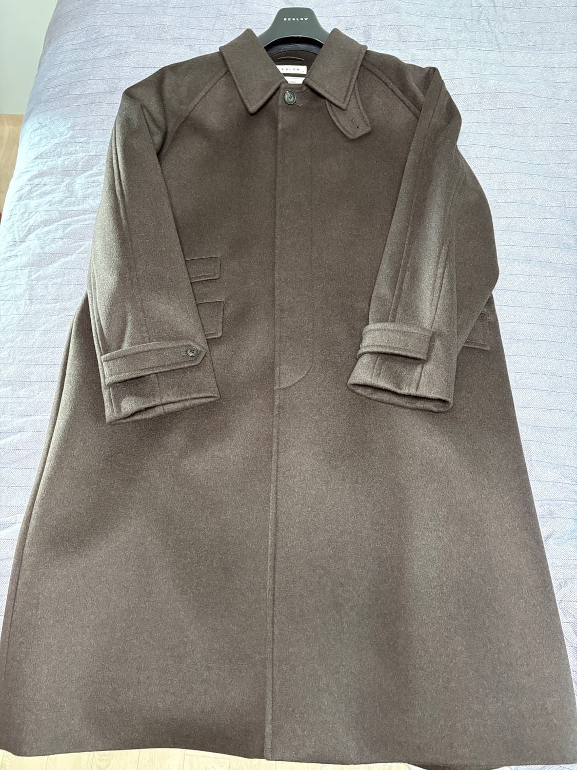 비슬로우 캐시미어 오버사이즈 발마칸코트 브라운 xl 상품이미지1